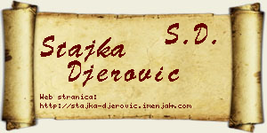 Stajka Đerović vizit kartica